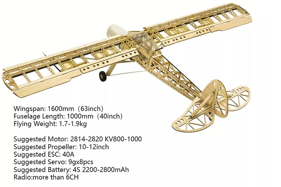 Fieseler Storch 1600mm KIT FULL version - foto 8