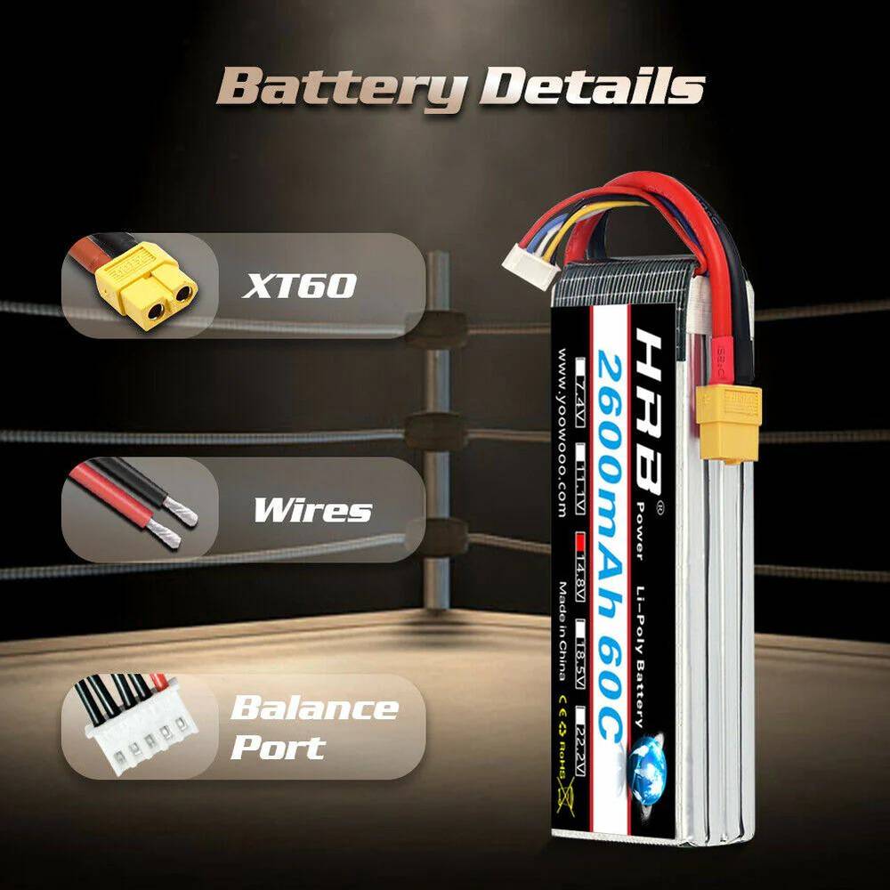 HRB 2800 MAH - 4S 14.8V - XT60 - foto 2