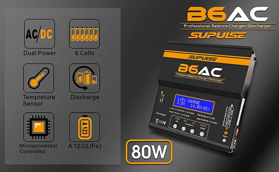 Supulse - Cargador de baterías Multipropósito B6AC/DC - foto 2