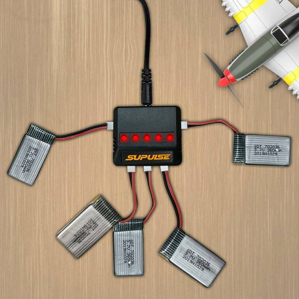 Supulse - Cargador de batería mini LiPo 5 salidas / Cargador compacto - foto 7