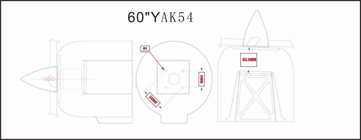 Skywing RC - 60" YAK54 ARF / Naranjo (70e 1.5m) - foto 2