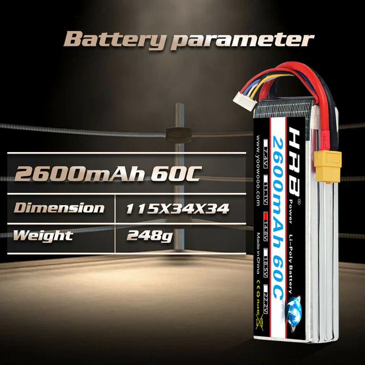 HRB 2600 MAH - 4S 14.8V - XT60 - foto 3