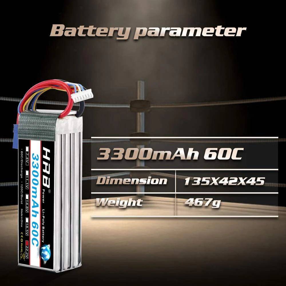 HRB 3300 MAH - 6S 22.2V - XT90 - foto 2