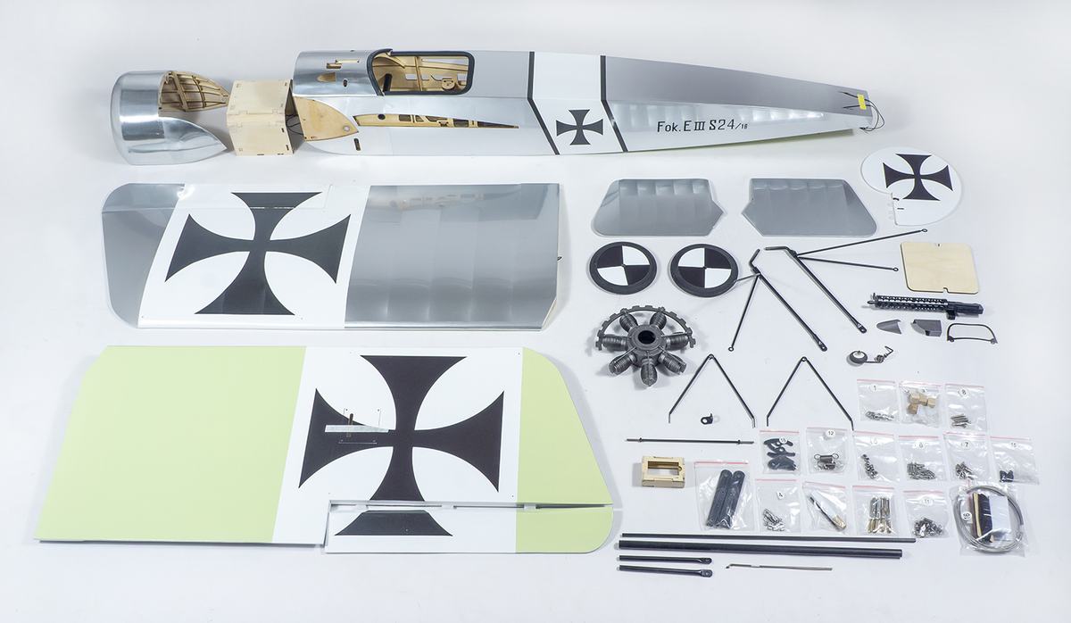 DWHobby Fokker E.III Eindecker 1580mm (1/6 Escala) ARF - foto 5