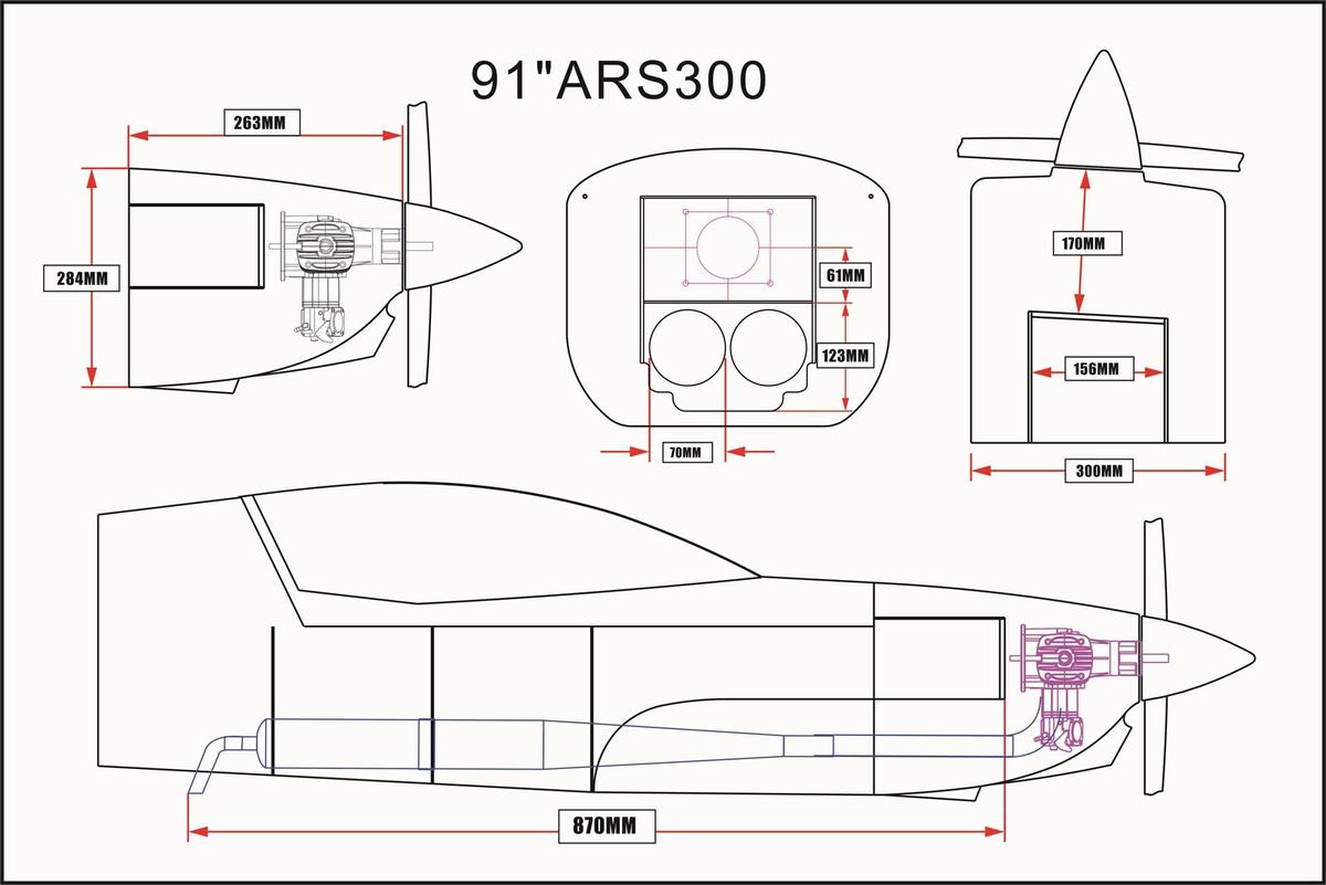 Skywing RC – 91″ ARS300 ARF / Naranjo - foto 2