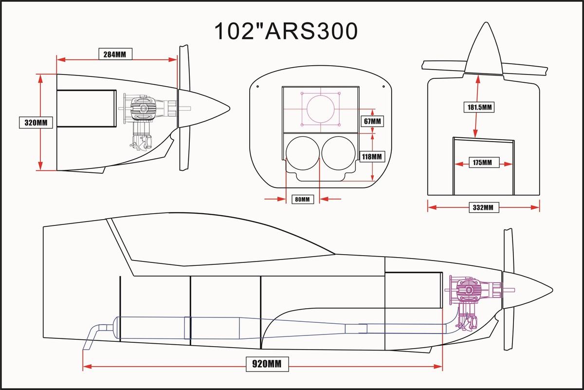 Skywing RC – 102″ ARS300 ARF / Naranjo - foto 2