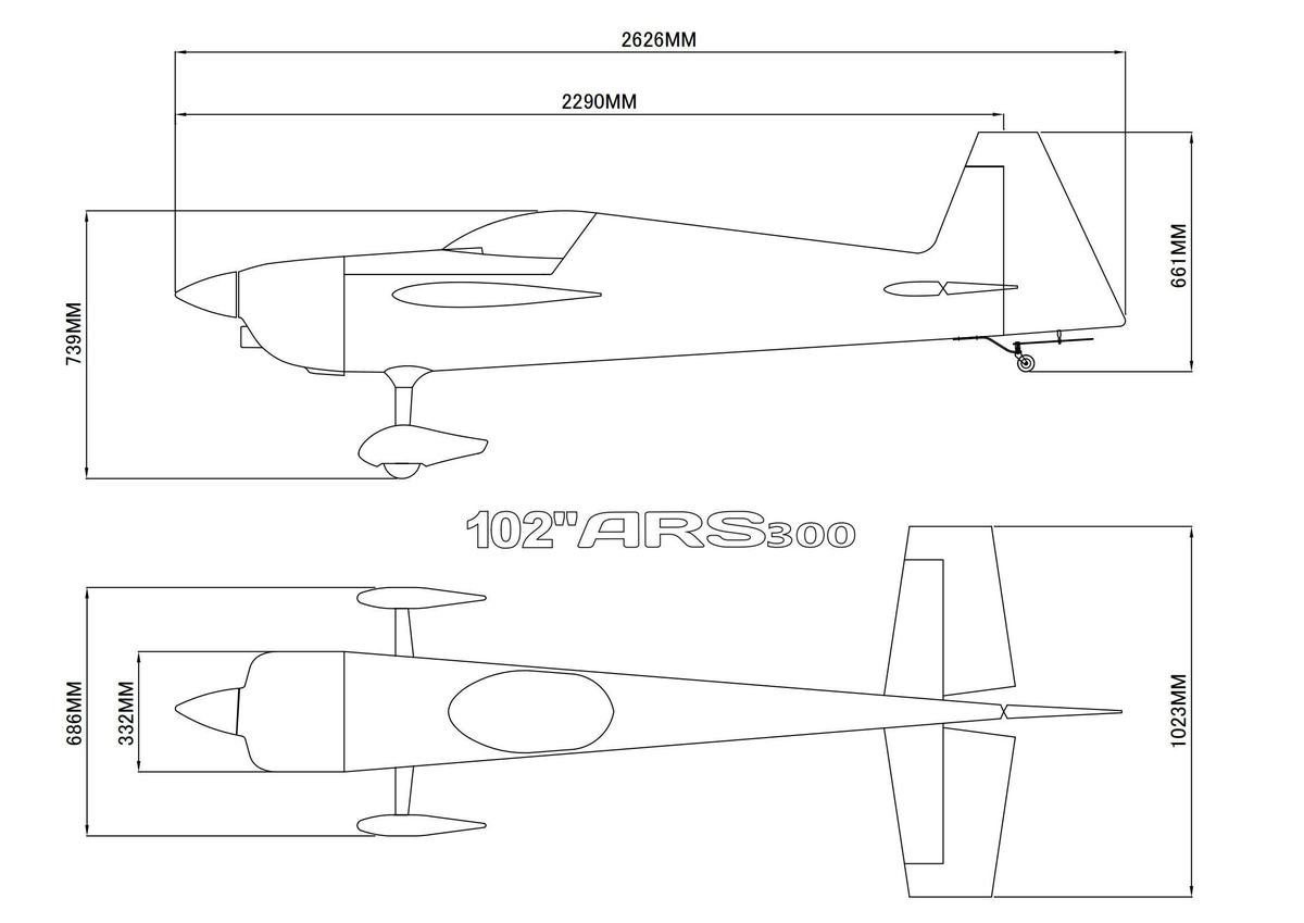 Skywing RC – 102″ ARS300 ARF / Naranjo - foto 3