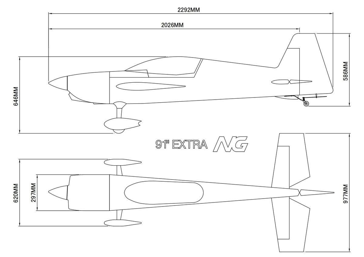 Skywing RC – 91″ Extra NG ARF / Naranjo - foto 2