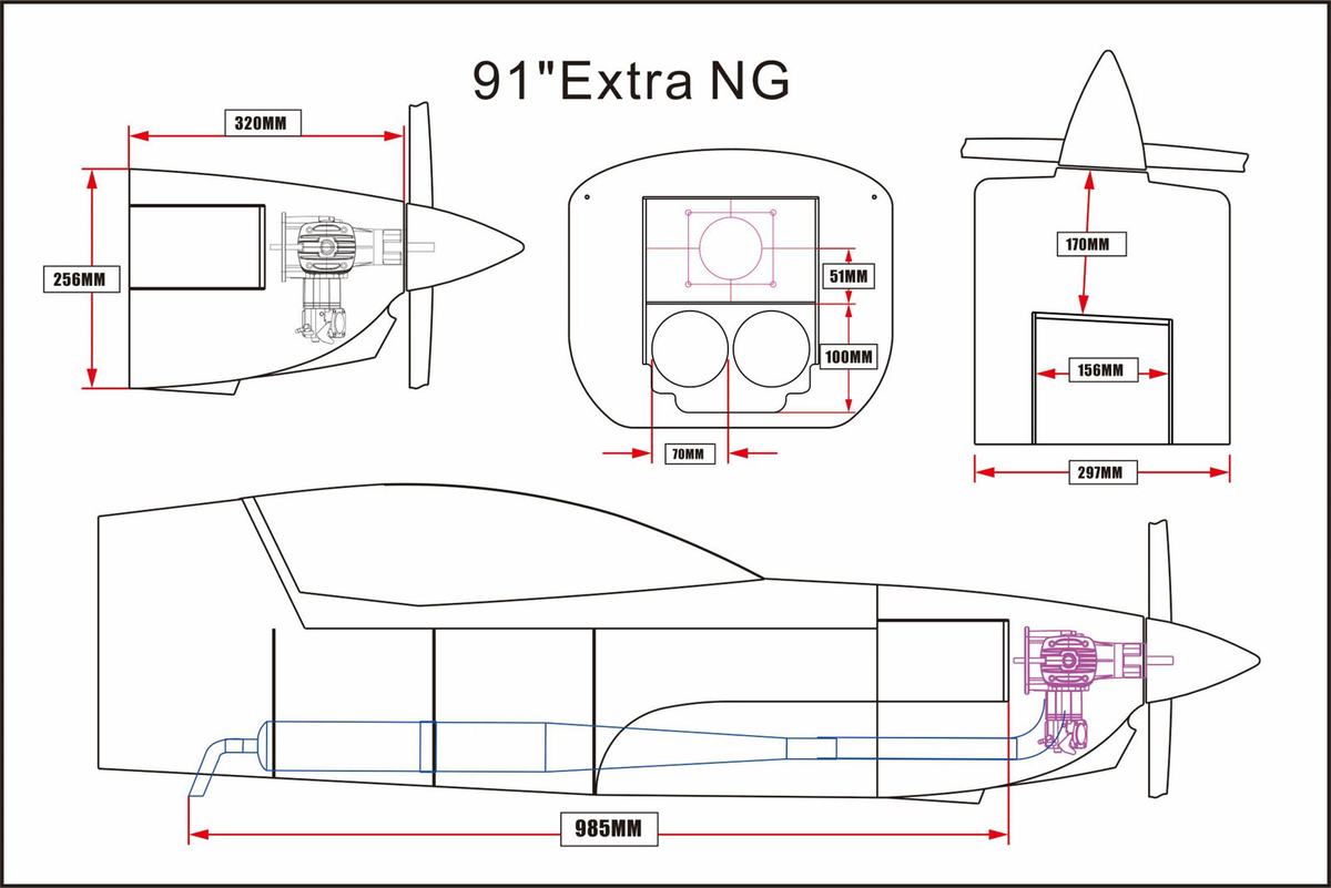 Skywing RC – 91″ Extra NG ARF / Naranjo - foto 3
