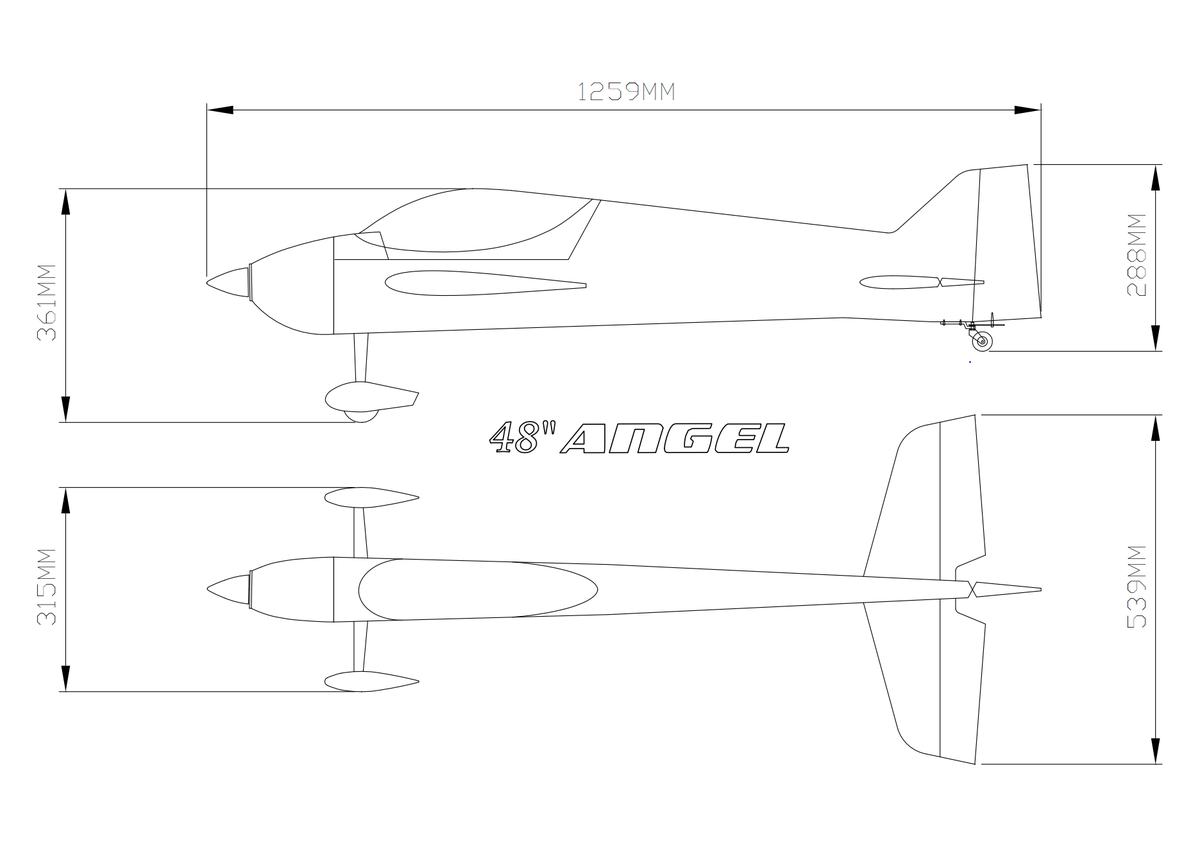 Skywing RC – 48" Angel F3A ARF / Rojo - foto 2