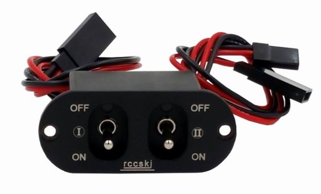 Heavy Duty /  Doble switch con puerto de carga JR/Futaba
