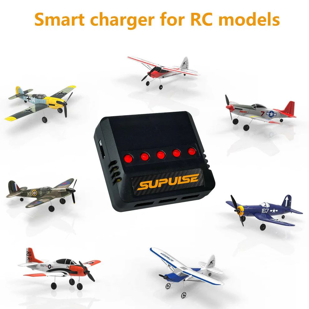 Supulse - Cargador de batería mini LiPo 5 salidas / Cargador compacto