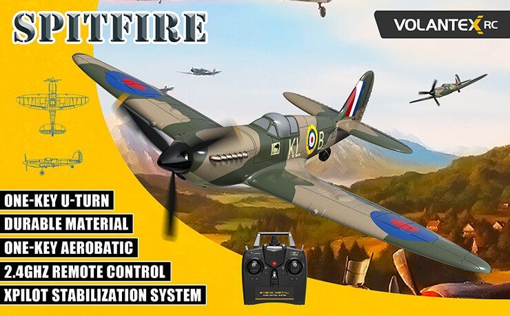 Volantex Spitfire - 400 / 4 Canales con Gyro / RTF
