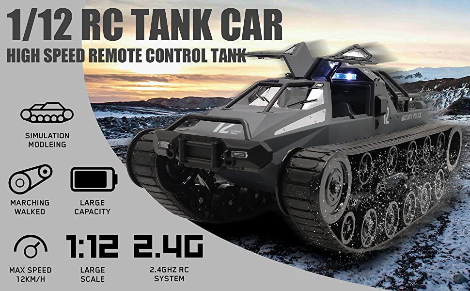 Volantex Tank Speed Negro / 1:12 / RTR